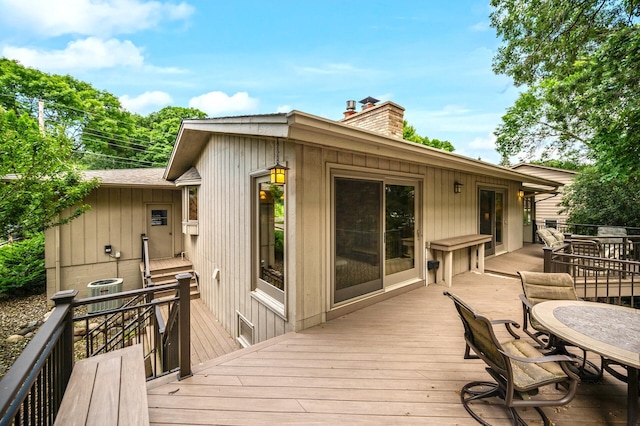 451 Reflection Rd, Apple Valley, MN 55124 - wooden deck featuring outdoor dining space