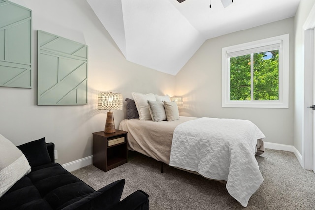 406 Mulberry St W, Stillwater, MN 55082 - bedroom featuring carpet floors, lofted ceiling, and baseboards