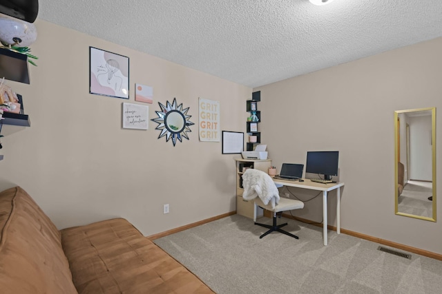 367 Ojibway Path, Lino Lakes, MN 55014 - carpeted office space featuring a textured ceiling and baseboards