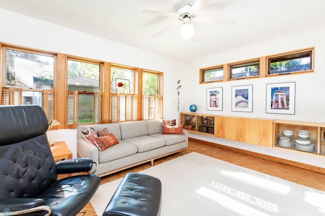 1209 5th St N, Fargo, ND 58102 - living area with a ceiling fan