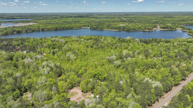 3015 Aspen Ter, Scott Twp, WI 54830 - drone / aerial view of a heavily wooded area and a large body of water