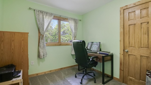 3015 Aspen Ter, Scott Twp, WI 54830 - office area featuring baseboards and carpet flooring