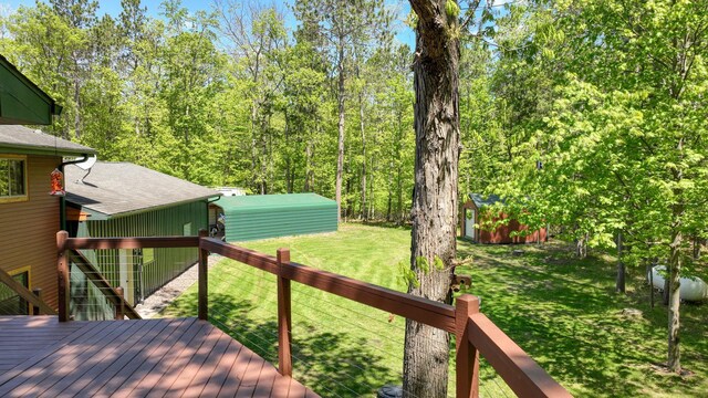 3015 Aspen Ter, Scott Twp, WI 54830 - deck with a yard