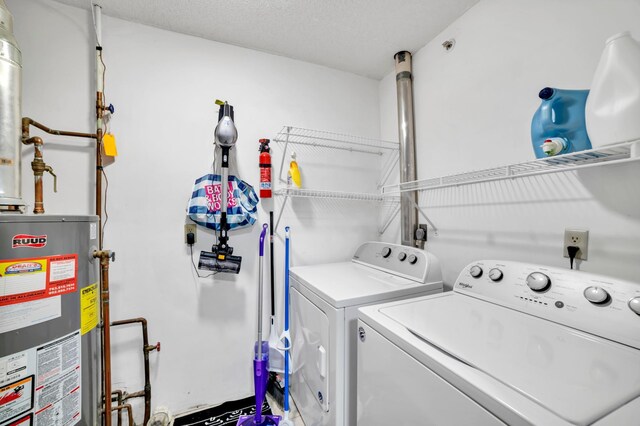 2225 Ranchview Ln N Unit 1, Plymouth, MN 55447 - laundry room with water heater and washing machine and dryer