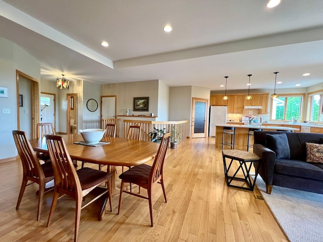 2774 Pine Ridge Blvd, Red Wing, MN 55066 - dining space with light wood-style floors and recessed lighting