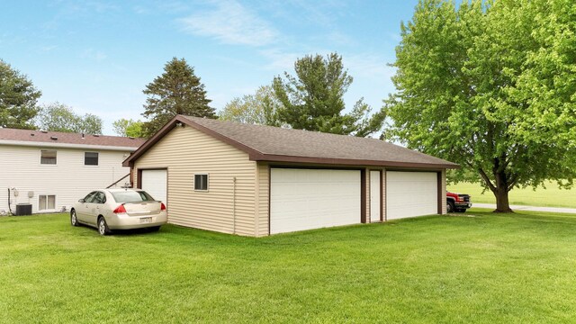 9020 120th Ave, Tilden Twp, WI 54724 - detached garage featuring central AC