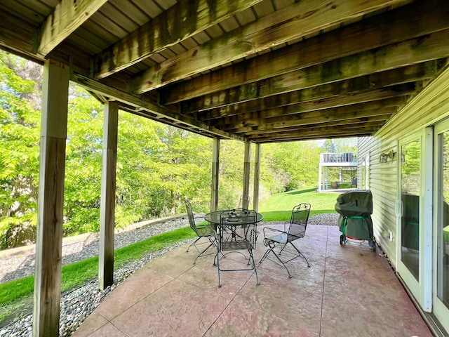 964 Aurora Cir, Red Wing, MN 55066 - view of patio featuring outdoor dining space and area for grilling