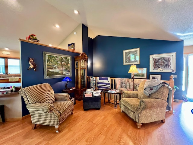 964 Aurora Cir, Red Wing, MN 55066 - living room featuring lofted ceiling and wood finished floors
