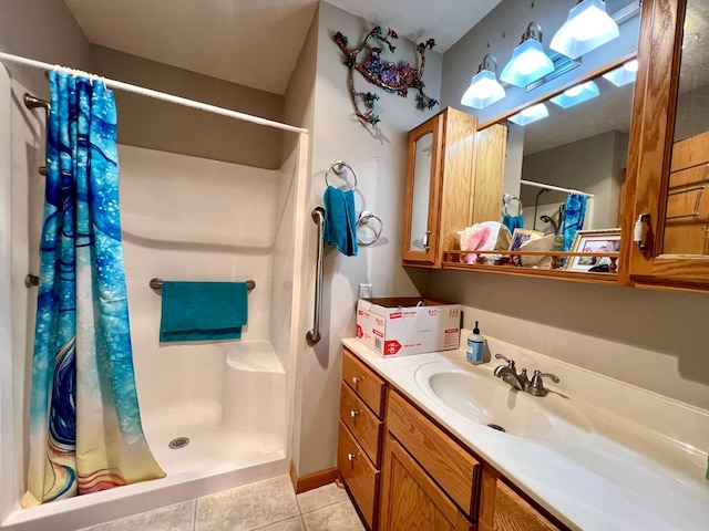 964 Aurora Cir, Red Wing, MN 55066 - full bath featuring a stall shower, tile patterned flooring, and vanity