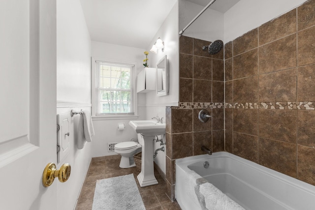 4065 Jersey Ave N, Crystal, MN 55427 - full bath with shower / bath combination and tile patterned flooring