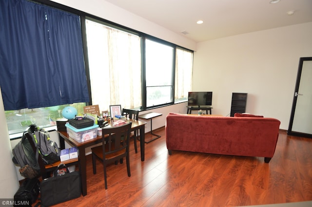 5601 Smetana Dr Unit 518, Minnetonka, MN 55343 - living area with recessed lighting and dark wood finished floors