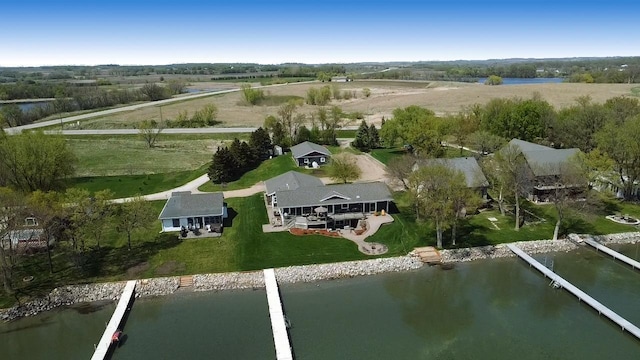 25797 Silver Beach Rd, Minnewaska Twp, MN 56334 - aerial view of property and surrounding area featuring a nearby body of water and rural landscape