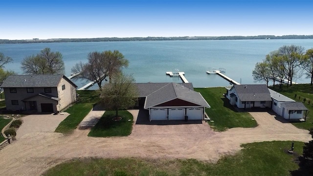 25797 Silver Beach Rd, Minnewaska Twp, MN 56334 - view from above of property featuring a large body of water