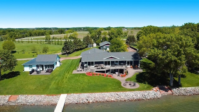 25797 Silver Beach Rd, Minnewaska Twp, MN 56334 - aerial view of property and surrounding area featuring a large body of water