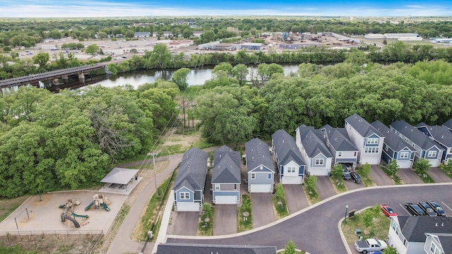 3011 Rum River Way, Anoka, MN 55303 - aerial perspective of suburban area with a large body of water