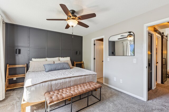 805 Natalie Dr, Buffalo, MN 55313 - bedroom with a decorative wall, light colored carpet, and a ceiling fan