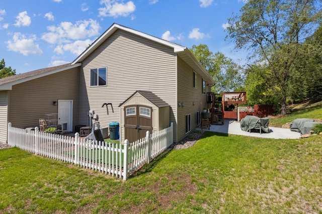 805 Natalie Dr, Buffalo, MN 55313 - rear view of house featuring a patio, a deck, and stairway