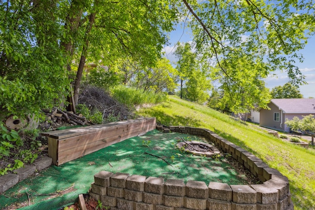 805 Natalie Dr, Buffalo, MN 55313 - view of green lawn with a fire pit