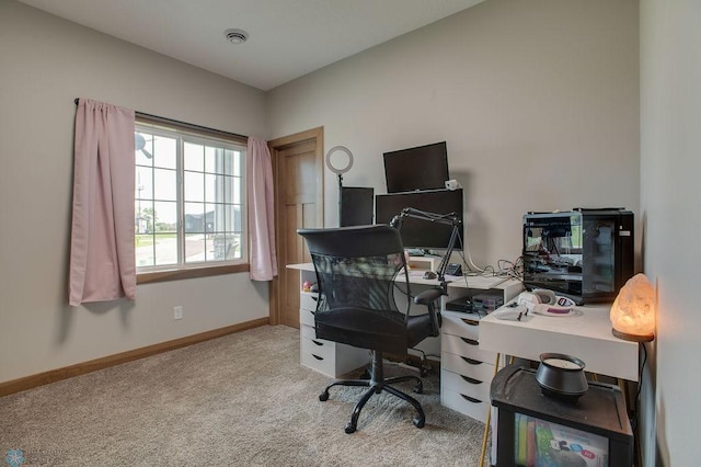 1908 65th Ave S, Fargo, ND 58104 - office area featuring carpet flooring and baseboards