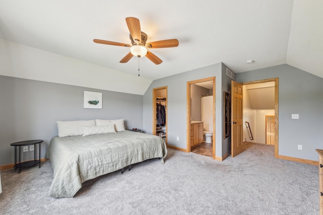 30259 Fox Run Rd, Stacy, MN 55079 - bedroom with vaulted ceiling, carpet floors, a spacious closet, baseboards, and a closet