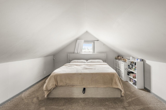 469 Little Canada Rd E, Little Canada, MN 55117 - bedroom featuring carpet flooring, lofted ceiling, and baseboards