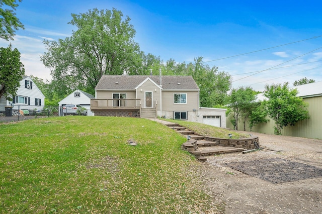 469 Little Canada Rd E, Little Canada, MN 55117 - back of house featuring a deck and a garage