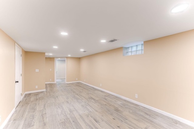 5725 Golden Valley Rd, Golden Valley, MN 55422 - basement with light wood-style flooring, recessed lighting, and baseboards