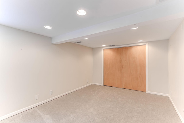 5725 Golden Valley Rd, Golden Valley, MN 55422 - finished below grade area featuring baseboards, recessed lighting, and carpet