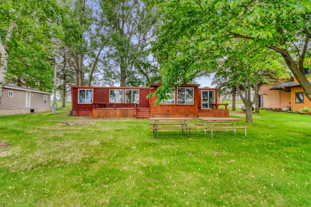 24505 Twilight Ln, Lida Twp, MN 56572 - back of house featuring a yard