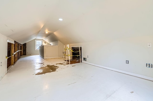 583 Cromwell Ave, Saint Paul, MN 55104 - additional living space with lofted ceiling and concrete flooring
