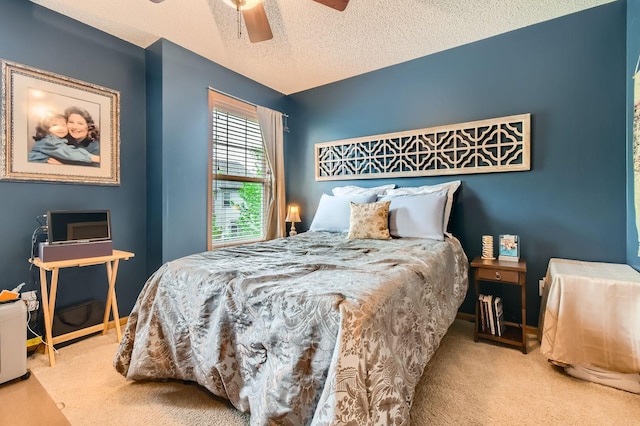 3661 Hazel Trl Unit H, Woodbury, MN 55129 - carpeted bedroom with ceiling fan and a textured ceiling