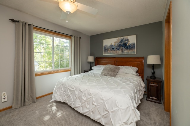 8821 Jonquil Ln N, Maple Grove, MN 55369 - bedroom with carpet flooring, baseboards, and a ceiling fan