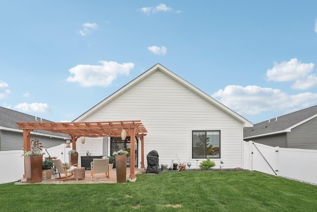 25822 Emerson Ct, Wyoming, MN 55092 - back of house featuring a gate, a patio area, and a pergola