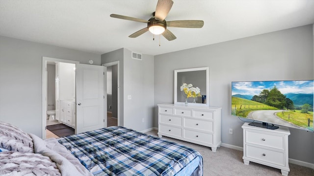 6455 Timber Arch Dr, Chaska, MN 55318 - bedroom with baseboards, light colored carpet, and connected bathroom