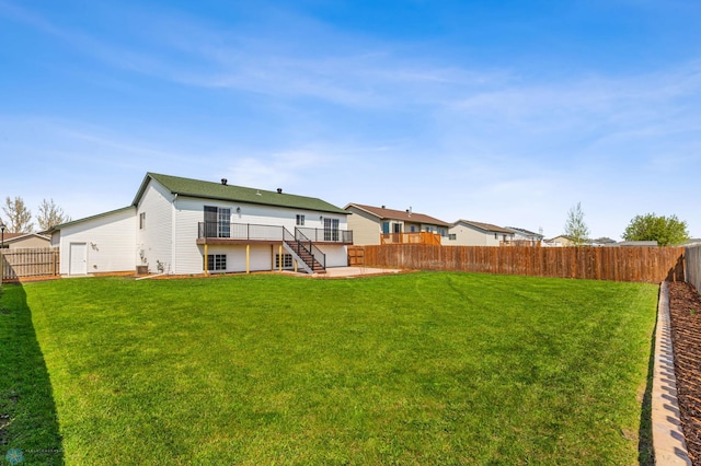 1586 Baywood Dr, Fargo, ND 58078 - back of house with stairway and a deck