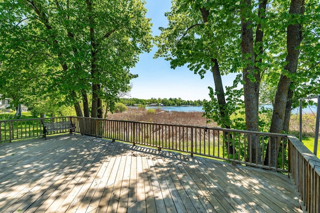 45379 Crystal Hills Dr, Lida Twp, MN 56572 - deck featuring a water view