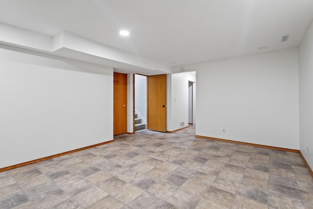 2908 81st Ave N, Brooklyn Park, MN 55444 - empty room with baseboards, stairs, and recessed lighting