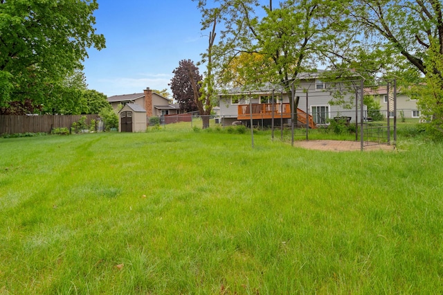 2908 81st Ave N, Brooklyn Park, MN 55444 - view of yard with a wooden deck