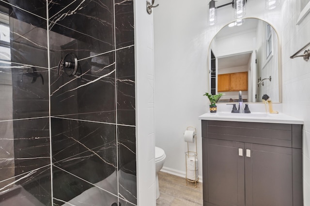 609 2nd Ave NE, Sleepy Eye, MN 56085 - full bath with a marble finish shower, vanity, and toilet