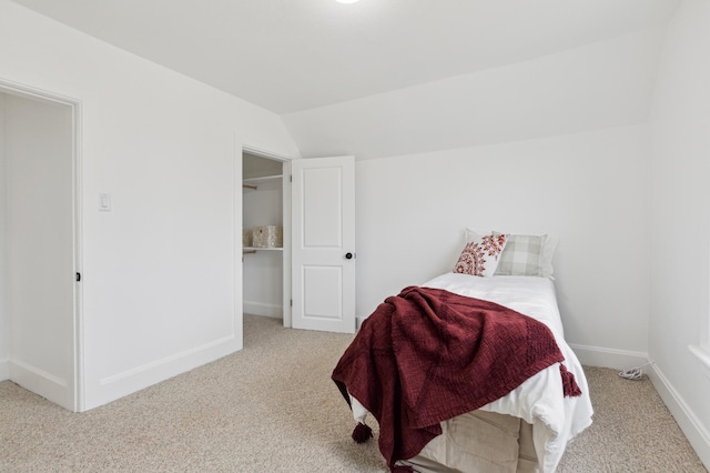 609 2nd Ave NE, Sleepy Eye, MN 56085 - bedroom with vaulted ceiling, carpet flooring, and baseboards
