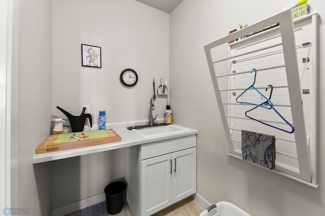 3784 Bell Blvd E, West Fargo, ND 58078 - bathroom with vanity and baseboards