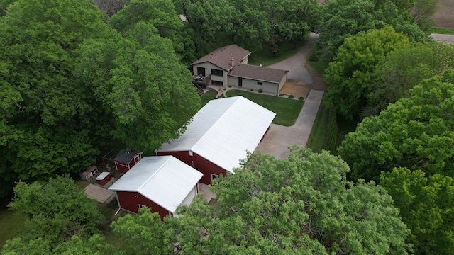 17300 Baseline Ave, Sand Creek Twp, MN 55352 - view from above of property with a heavily wooded area