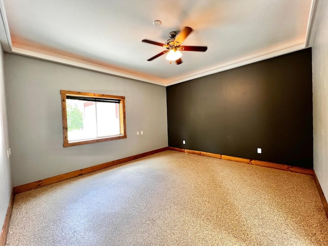 17300 Baseline Ave, Sand Creek Twp, MN 55352 - unfurnished room featuring ceiling fan and baseboards