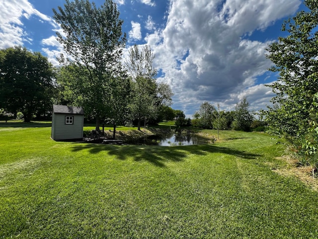 17300 Baseline Ave, Sand Creek Twp, MN 55352 - view of green lawn with a water view