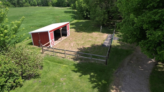 17300 Baseline Ave, Sand Creek Twp, MN 55352 - view of yard with an outbuilding, an outdoor structure, and a view of rural / pastoral area