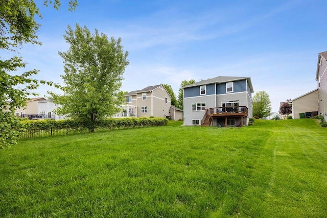 12332 3rd St NE, Blaine, MN 55434 - back of house with a deck and stairs