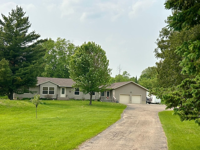 10696 Leaf River Rd, Leaf River Twp, MN 56482 - single story home featuring driveway, a front yard, and an attached garage
