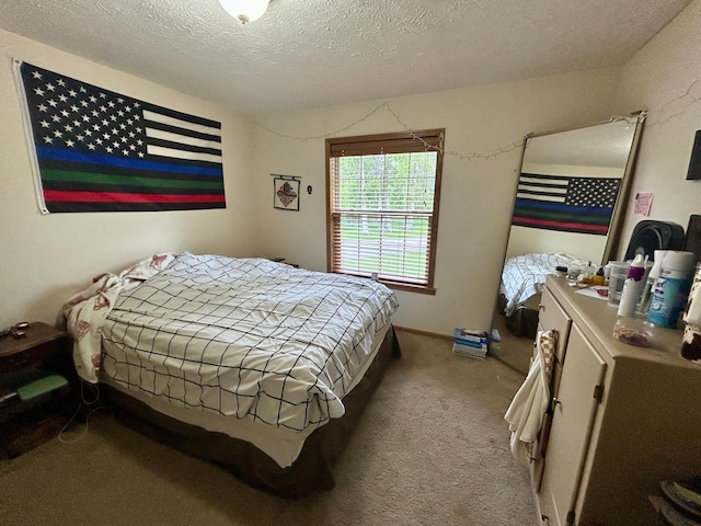 10696 Leaf River Rd, Leaf River Twp, MN 56482 - bedroom featuring carpet floors and a textured ceiling