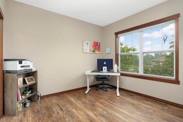 2349 175th Ln NE, Ham Lake, MN 55304 - office featuring baseboards and wood finished floors