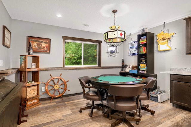 2349 175th Ln NE, Ham Lake, MN 55304 - recreation room with light wood-type flooring, recessed lighting, and baseboards
